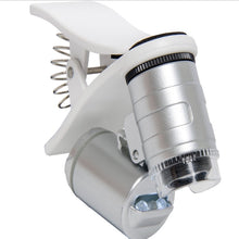 Load image into Gallery viewer, The Active Eye Universal Mobile Phone Microscope is a compact, lightweight 60x microscope that can be clipped onto smartphones and mobile phones that are equipped with a camera