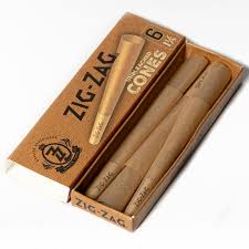 Zig-Zag Unbleached Cones (6) 1 1/4 Size
