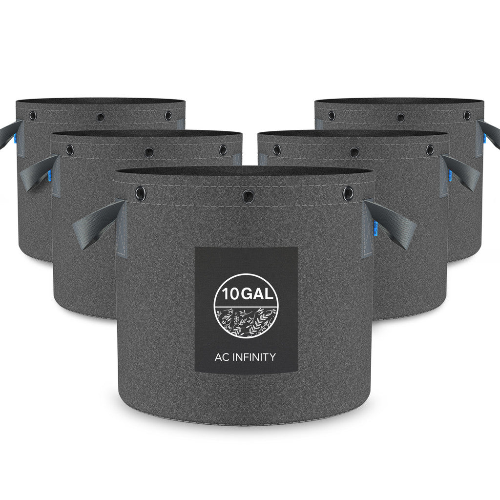 AC Infinity Heavy Duty Fabric Pots 10 Gallon 5 /pack