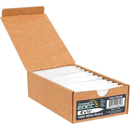 Grower's Edge Plant Stake Labels White 1000/Box