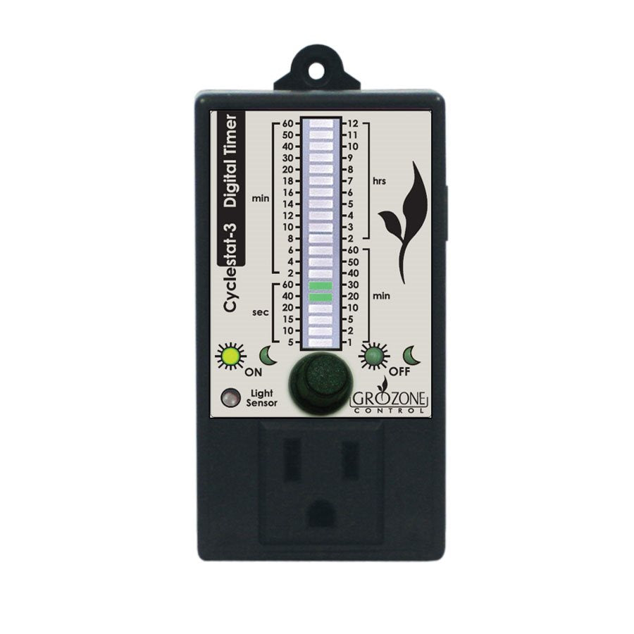 Grozone CY3 Cyclestat With Photocell And Display – Dieppe Hydroponics